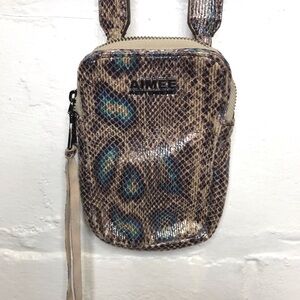 Aimee Kestenberg Just Saying Faux Snakeskin Crossbody Phone Case Purse Wallet